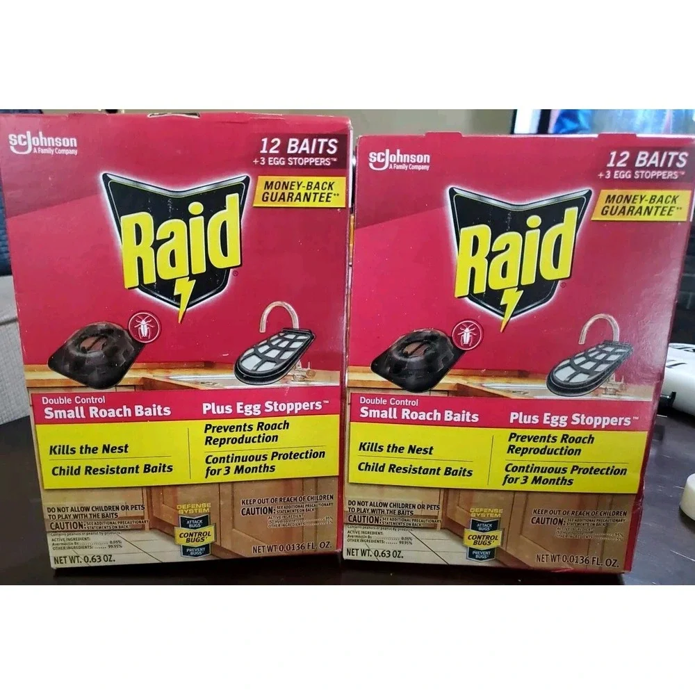 Raid Small Roach Baits And Egg Killer 24 Baits And 6 Egg Stoppers